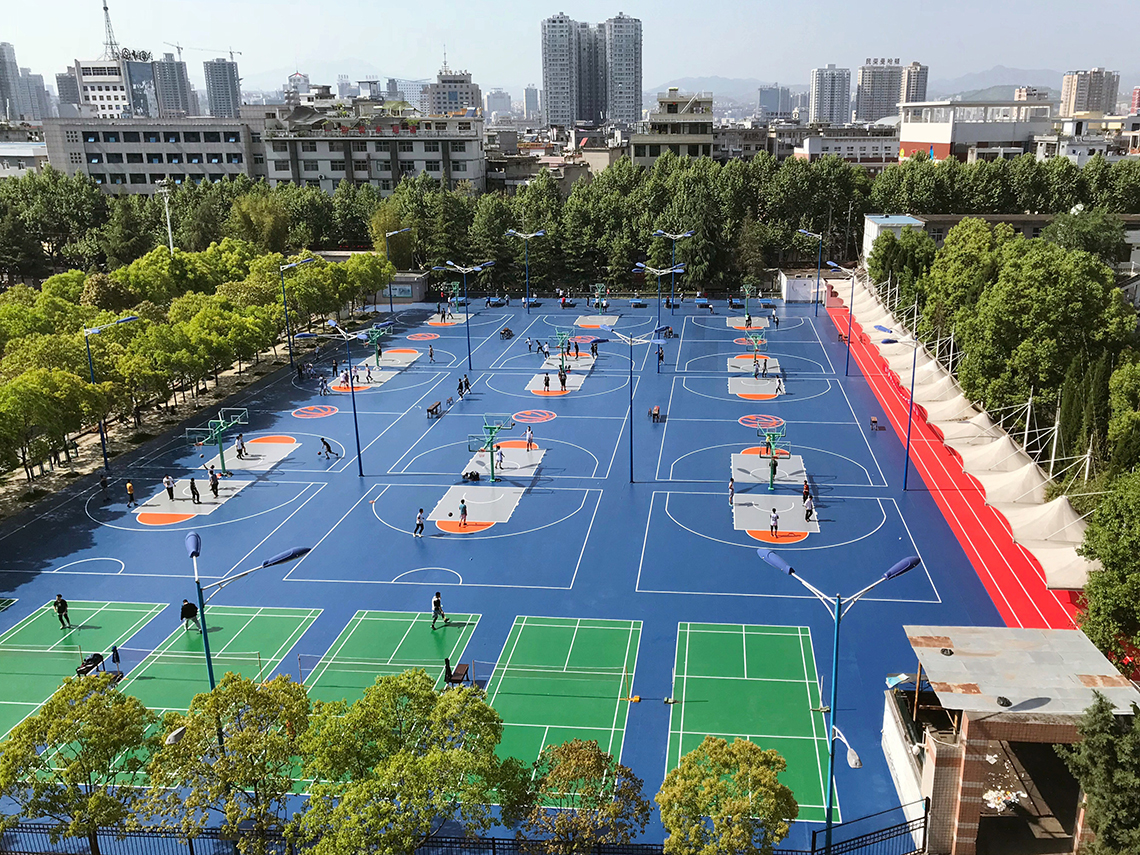 陕西安康中学羽毛球场,篮球场 - 动态新闻 - 天骄体育